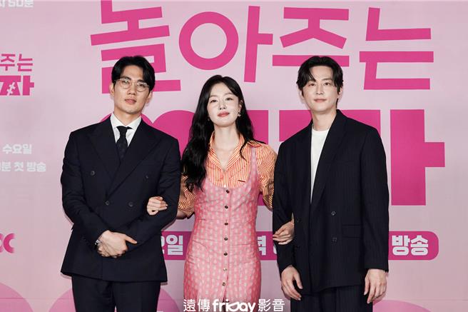 严泰九（左起）、韩善伙、权律出席《陪玩的女人》记者会。（friDay影音提供）