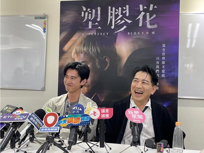 吴慷仁、高捷出席《塑胶花》媒体茶叙，话题全开。（林淑娟摄）