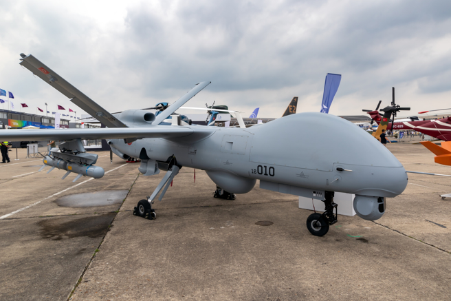 土耳其航空航天工业公司（TAI）制造的「海东青」（Aksungur）无人机。（示意图：shutterstock／达志）