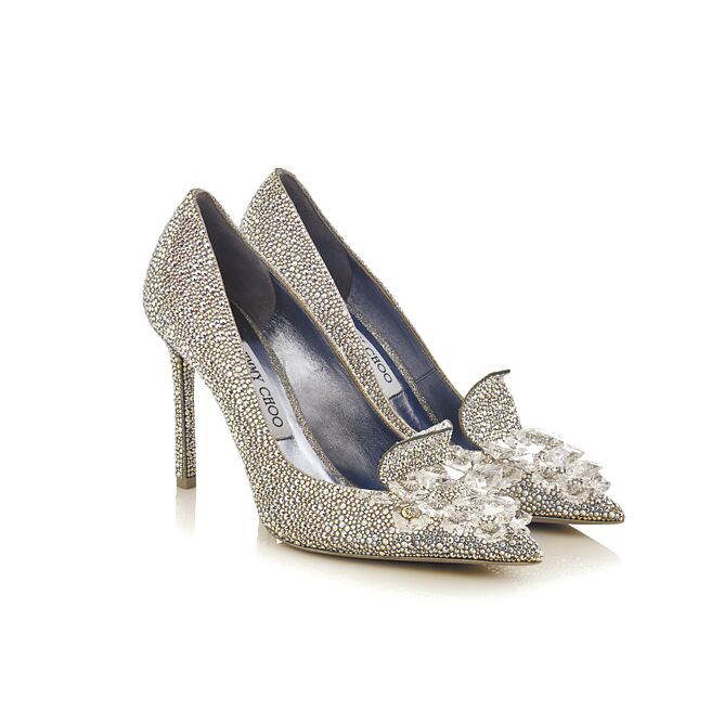 Jimmy Choo CRYSTAL SLIPPER 110 ，19万8000元。（Jimmy Choo提供）