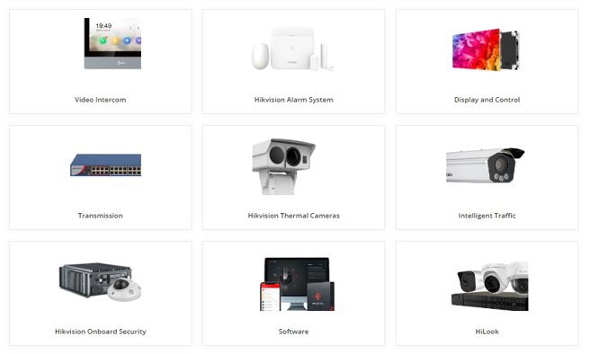 海康威视是全球最大的视讯监控系统制造商之一，它经营的影像监控设备近3年在俄罗斯有高达7成的市占率。图为海康威视部份产品图。（图／海康威视官网）