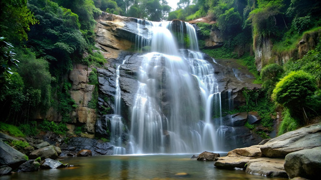 大陆一名女游客到四川瓦屋山风景区的瀑布前打卡拍照，未料遭落石砸中头部，不幸身亡。（示意图：Shutterstock／达志）