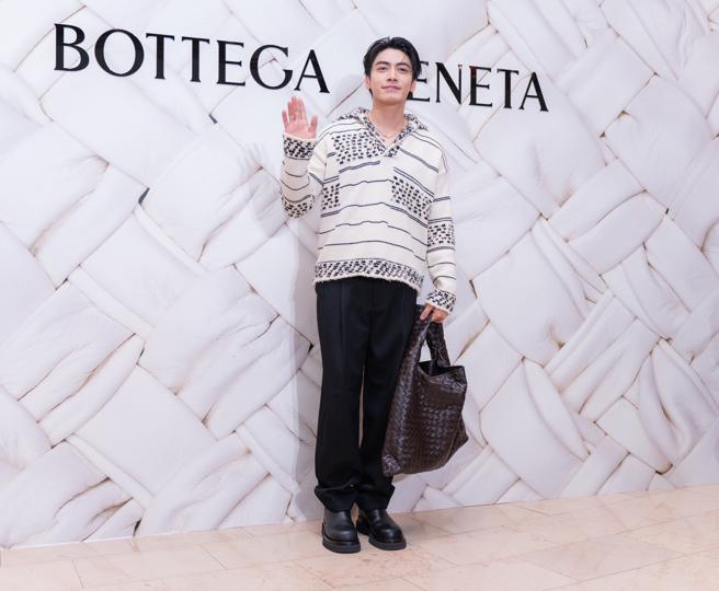 宋柏緯出席Bottega Veneta 台北101旗艦店開幕活動。（吳松翰攝）