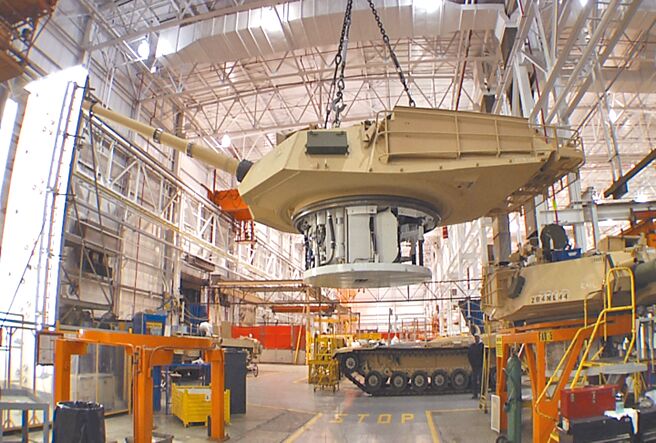 位于俄亥俄州利马的「艾布兰」坦克生产工厂。（美联社）