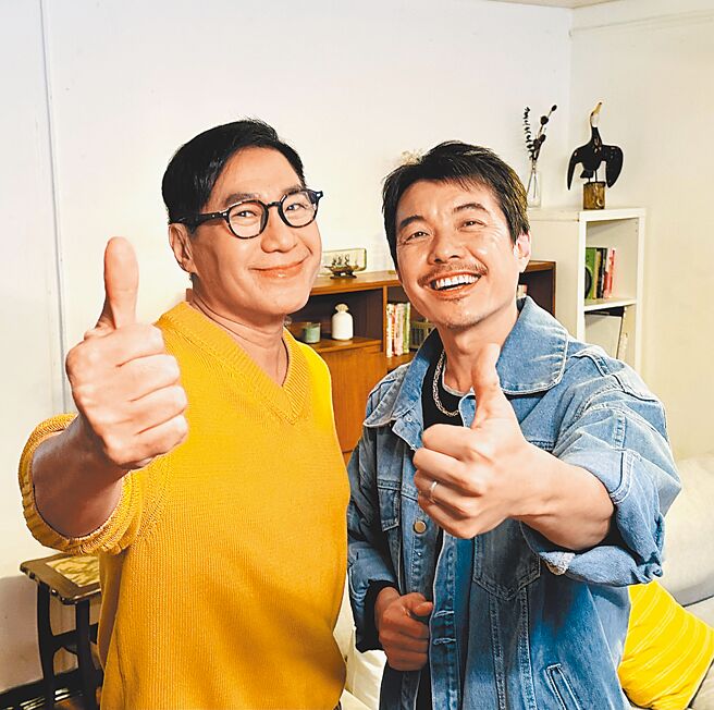 文章（左）新歌MV邀請四分衛主唱阿山演出。（翰森娛樂提供）