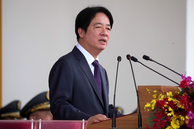 陆军官校今（16）日庆祝百年校庆，总统赖清德出席典礼主持阅兵。（黄世麒摄）