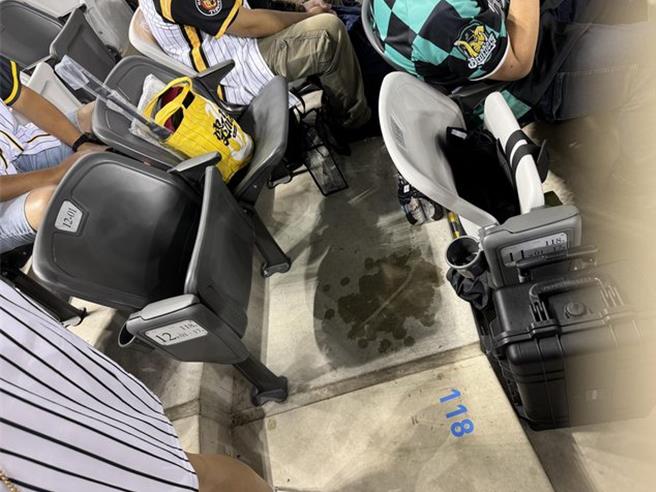 台北市16日受到对流云系发展旺盛影响，升级成「豪雨特报」，雨势来得又急又快，造成室内外多处渗水。（撷取PTT棒球版／刘玮晴台北传真)