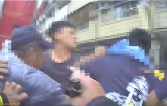 南投埔里祈安遶境不平安  2陣頭爆口角街頭上演肉搏戰