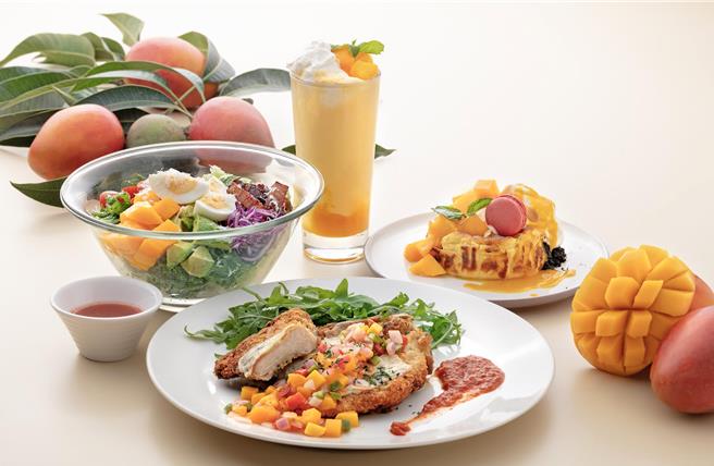 BELLINI Pasta Pasta與MOLINO即日起至8月31日推芒果季節料理，包括「米蘭酥煎豬排芒果莎莎醬」680元。（三澧餐飲集團提供／朱世凱台北傳真）