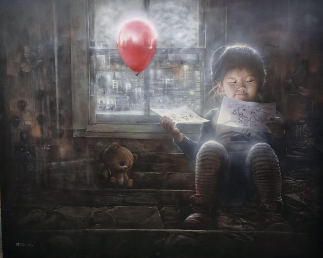 西方媒材类许文昌的优选作品 。(照片/玄奘大学提供)