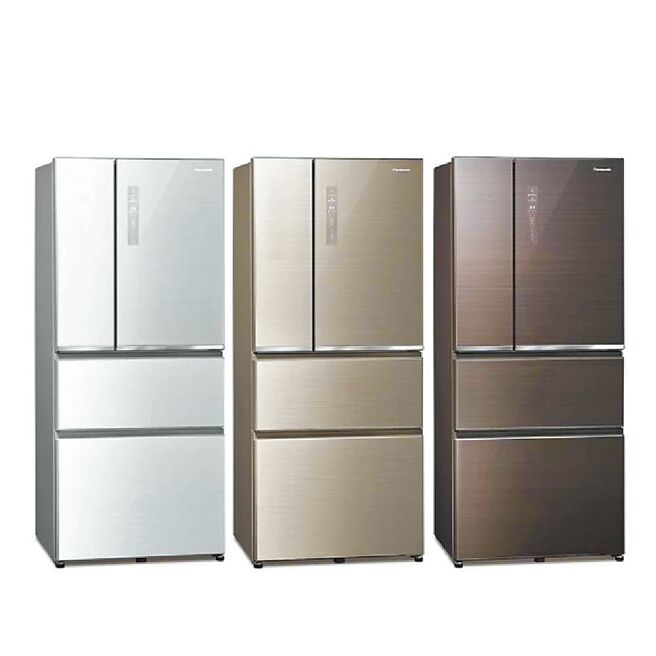 Panasonic D611XGS 610公升四门玻璃联网冰箱，618当天优惠价迭加88折券后，3万8020元。（虾皮购物提供）