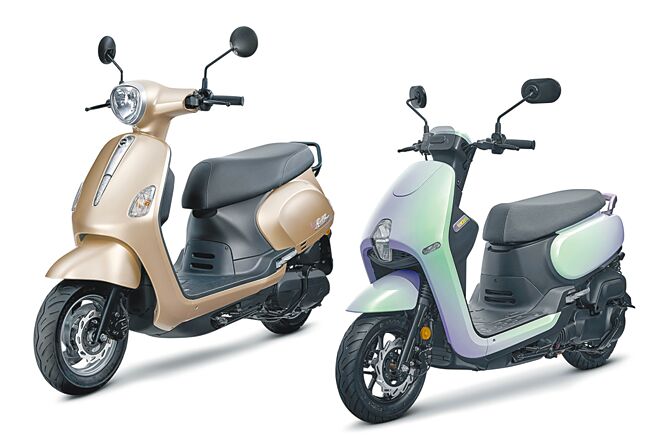 SYM今年首度與全球美妝銷售第一的Maybelline合作，本月購車周周抽Maybelline夏日美妝限定組，期望女性車主能把機車也視為外出的裝扮單品之一。主打車款CLBCU（圖右）與Fiddle LT（圖左）從上市以來，始終受到年輕女騎士喜愛，前者有獨家可隨光線變化的車色，後者有清新外型與細緻質感，本月購車享汰舊換新最高補助1萬1300元，以及24期零利率。（SYM提供）