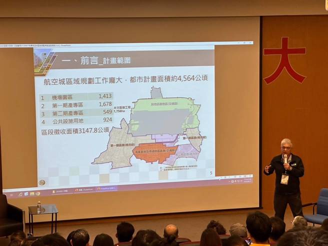 論壇以桃園航空城之「區域規劃」、「產業發展」及「不動產產業發展 」三大主題，進行三場焦點座談。(照片/開南大學提供)