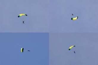 高空滲透跳傘「盤旋」控傘 技術高超