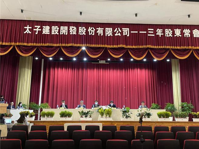 太子建设董事长罗智（右2）主持113年股东常会 。图／陈惠珍