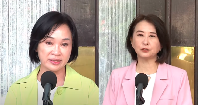 國民黨立委柯志恩、王鴻薇。（截自中天新聞直播）