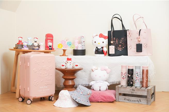 7-11引进全球首见Ted Baker X Hello Kitty 梦幻联动新设计，开发逾40款质感周边。（7-11提供／朱世凯台北传真）