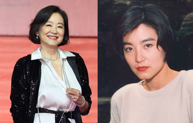 林青霞返台身影、談吐依然掀起不少討論。左為林青霞去年回台灣參加金馬獎領終身成就獎。（合成圖／資料照）