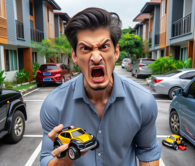 一位大陆男子自己买的停车位被邻居霸占，气到告上法院。（示意图/AI生成图）