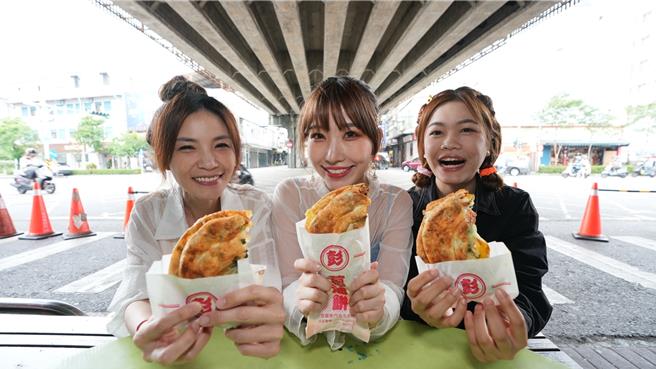 邵阿咩（左起）、藤井麻由、大胃王小慧。（纬来电视网提供）