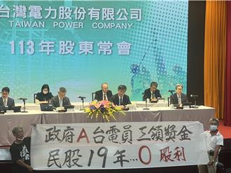 19年0股利小股東怒吼    台電7月提報經濟部民股買回3方案