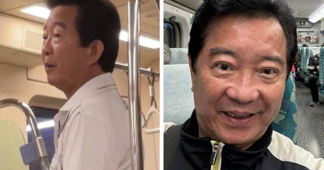 有读者在捷运上巧遇资深艺人高群。（图／读者提供／翻摄高群脸书）