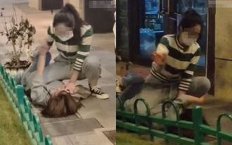 當街壓制小三連賞巴掌 正宮驚吐「老公到處睡女人」：我就只打妳