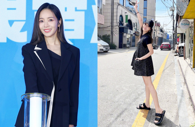 侯佩岑現身首爾街頭。（圖／中時資料照；翻攝自侯佩岑微博）