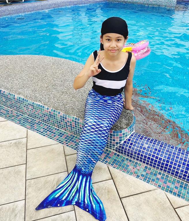 「仲夏人魚夢專案」贈送可愛造型魚尾巴，退房時直接帶回家。(大地酒店提供)