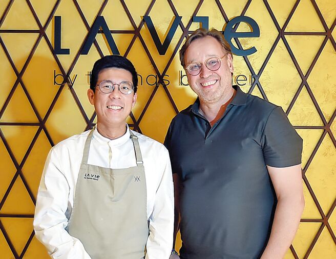 〈La Vie by Thomas Buhner睿麗餐廳〉的菜式，是由米其林三星主廚Thomas Buhner與駐店行政主廚楊展浩共同設計。圖／姚舜