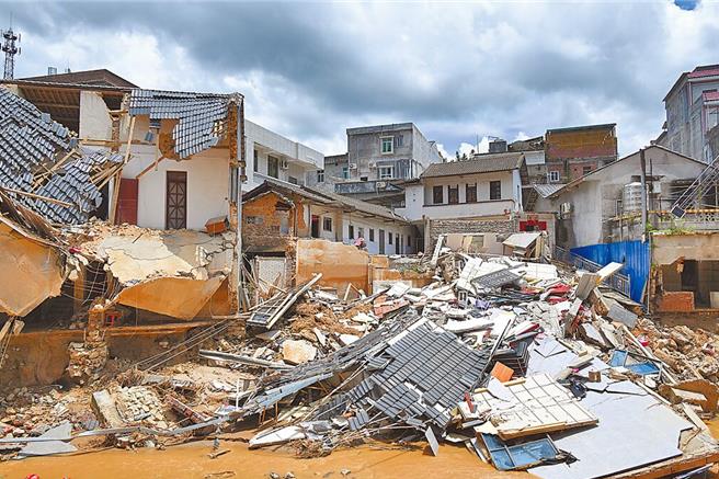 大陆气象局表示，未来10天将是长江中下游地区的降雨集中，更将暴雨三级应急回应升至二级，目前多地也连续出现灾情。（示意图／中新社）