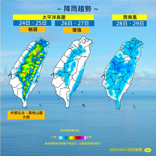 气象署分析未来天气变化。（气象署提供）