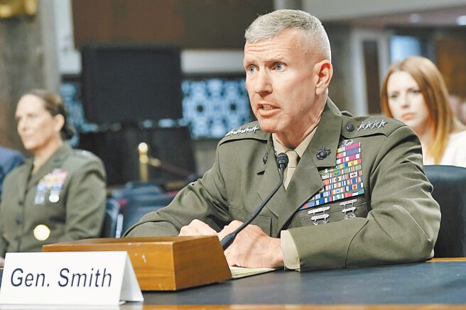 美军陆战队司令史密斯（见图）21日表示，将在关岛部署具备快速反应能力的「滨海作战团」，专门对抗中国的攻击。（美联社）