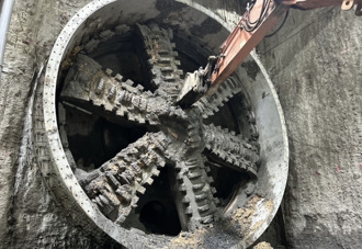 桃綠捷藝文特區北向隧道全貫通 離2026年通車更近了