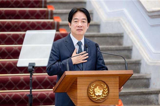 赖清德总统宣布签署立法院覆议案咨文，加注意见声请释宪及暂时处分。（总统府提供）