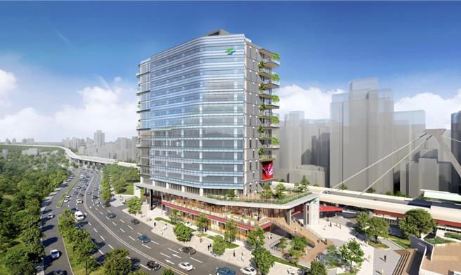 台北捷运淡水信义线剑潭站多目标大楼为地下3层、地上16层复合式大楼，预计2028年完工，未来将有商办、商场、餐饮、会议中心及教保中心进驻。（台北捷运公司提供／刘彦宜台北传真）