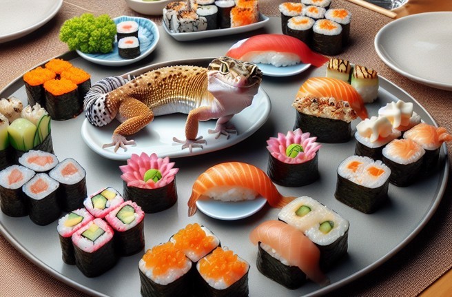 女大生將寵物守宮放在壽司郎醬料碟上引發討論，元智大學發出3點聲明。（示意圖、與本案無關／AI生成）