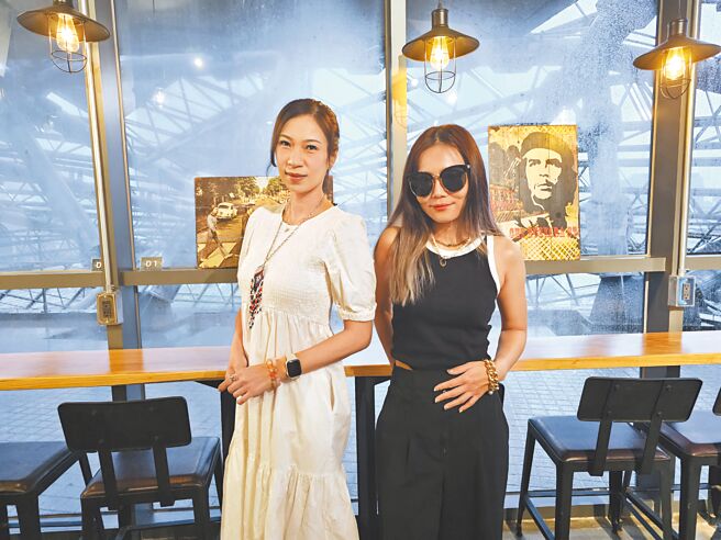 雅维‧茉芮（左）与林沛荞一同举办音乐会。（独一无二娱乐文化提供）