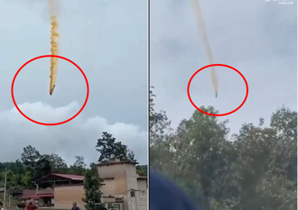 天降巨型棒狀物墜地巨響民眾驚逃！　查看原來是「這東西」