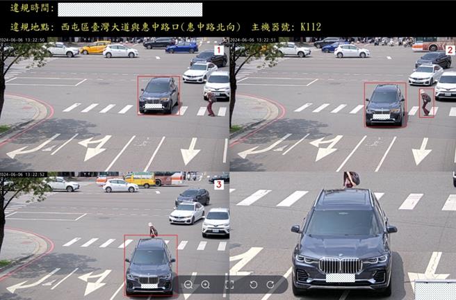 台中市西屯区将于「台湾大道与惠中路口」等3处新增科技执法设备，7月1日起上路。（警方提供）