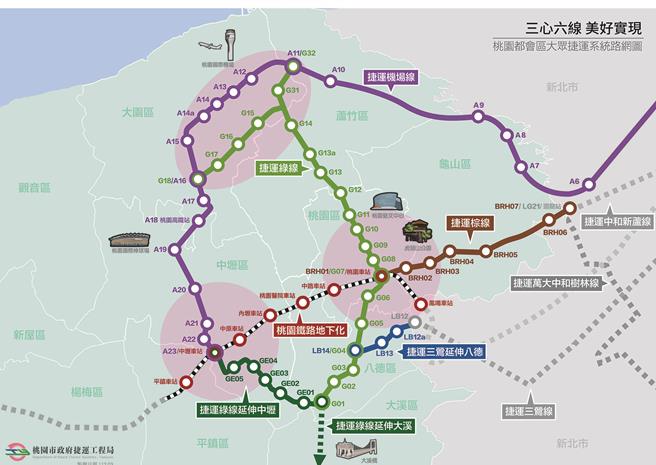 為期2周的桃園捷運綠線車站命名票選活動24日截止，超過2.5萬人次共投下近23萬票。（捷運局提供／蔡依珍桃園傳真）