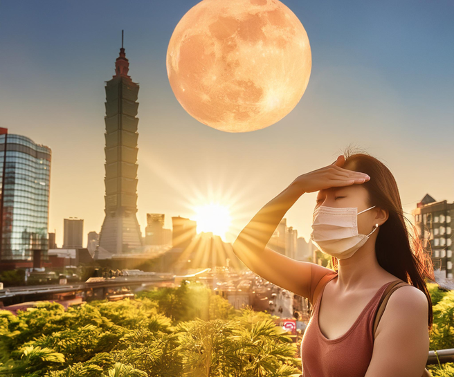 一名網友人在台北，指出夏天到了天氣好悶熱，像是活在蒸籠裡一樣。（示意圖，AI生成）