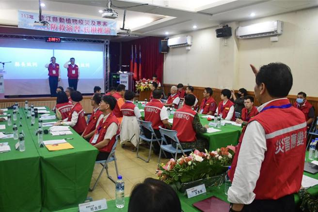 113年连江县动植物疫灾及寒害灾害防救演习。图／农业部提供