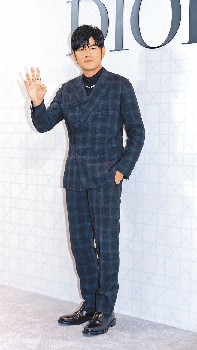 周杰倫自接任Dior品牌全球代言人後，這是首次在台灣出席品牌活動。（吳松翰攝）