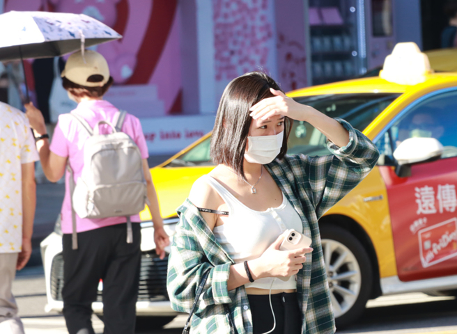 今天到下周三连7天，台湾同时位在锋面前暖气团及太平洋高压范围内，有极端高温，飙38度以上。（资料照）