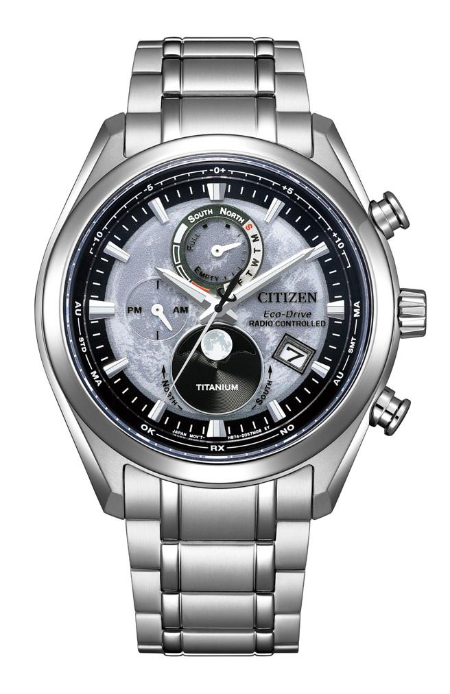 CITIZEN广告主打光动能全球电波月相「烁月款」腕表，3万7800元。（CITIZEN提供）