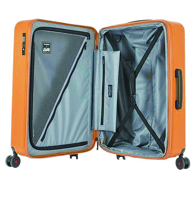 板桥大远百Samsonite RED× Timothy Goodman TOIIS C 28吋可扩充行李箱，与美国知名插画家联名，1万元。（远百提供）