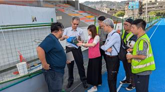 中和錦和公園跑道積水、隆起害傷 民代籲盡速改善