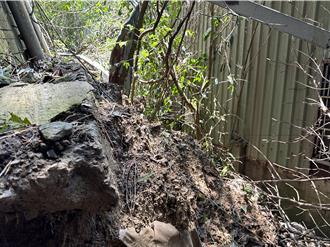 豪雨導致土城廷寮溝阻塞淹水  水利局搶修
