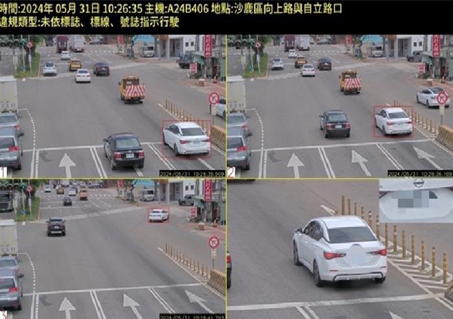 台中市沙鹿区屏西路与向上路口、向上路与自立路口新增2处科技执法设备，全天候进行侦测採证，将于7月1日上路取缔。（清水警分局提供／张妍溱台中传真）